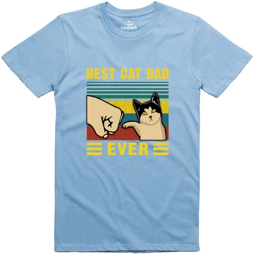Camiseta Best Cat Dad Divertida Para Hombre Calce Regular Camiseta de Algodón - Imagen 11 de 24