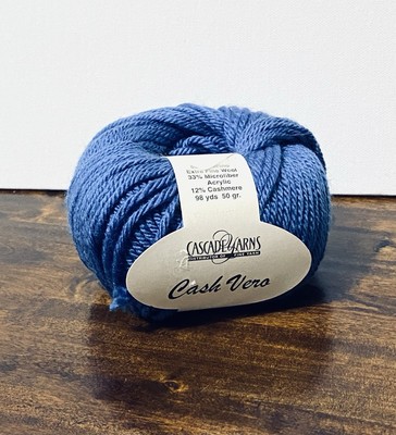 Cascade Yarns ''Cash Vero DK'' Merino Sapphire Blue Color 010