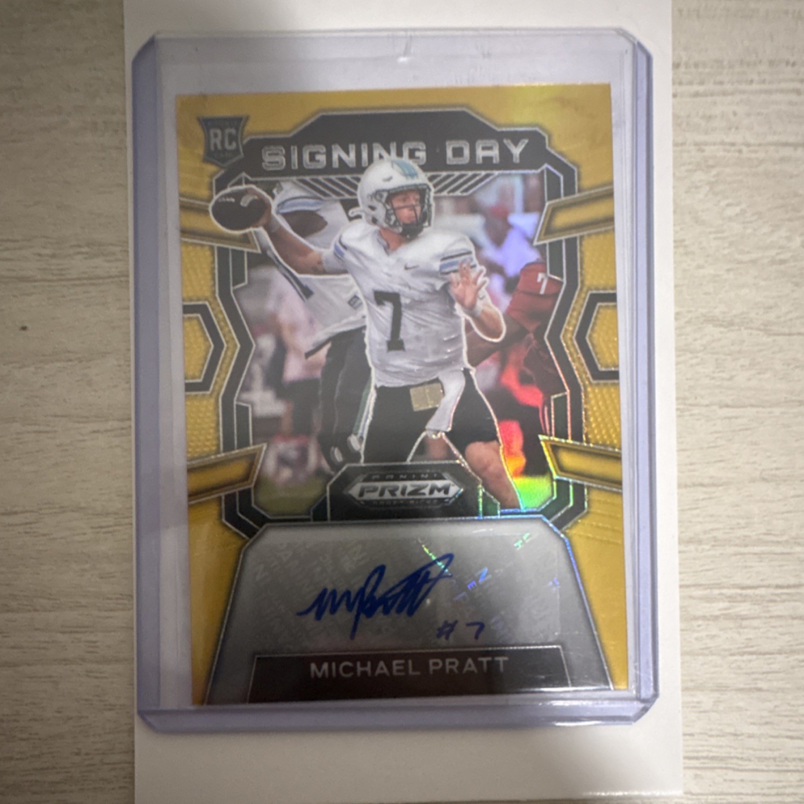 Michael Pratt Panini Prizm Draft Picks Signing Day #SDMPT Base