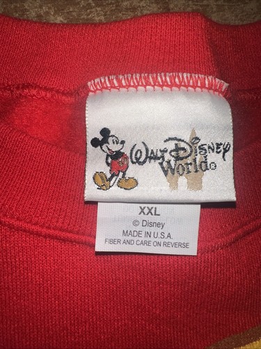 Vintage 90s Winnie the Pooh Bear Walt Disney World Red XXL Crew Neck Sweatshirt - Picture 2 of 11