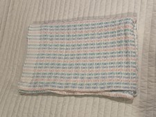 Vintage Beacon Woven Baby Blanket 100 Cotton Knit Pastel Check Waffle 38x51  