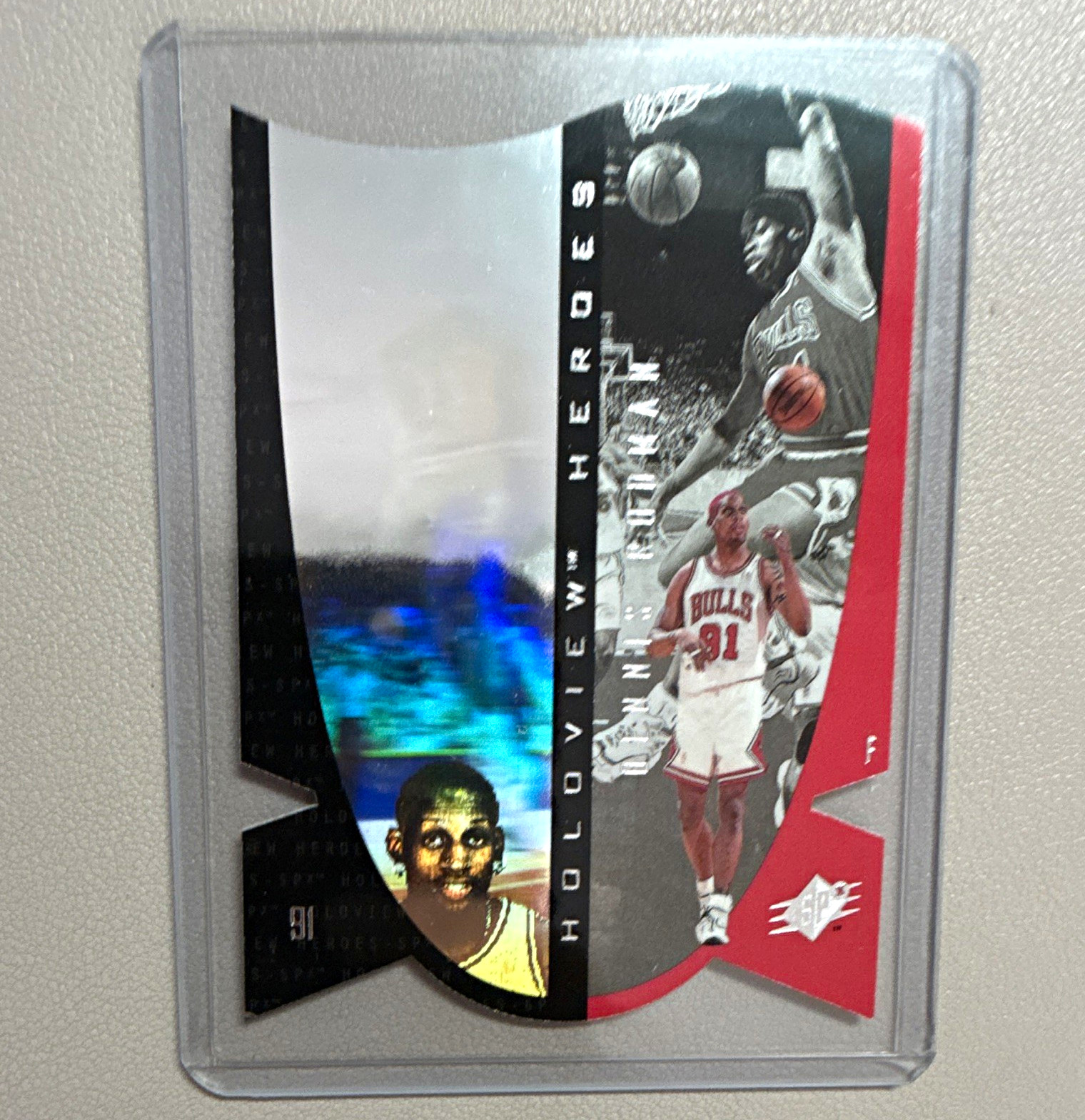 Upper Deck SPx Holoview Heroes Dennis Rodman Insert H14 Chicago Bulls 1996