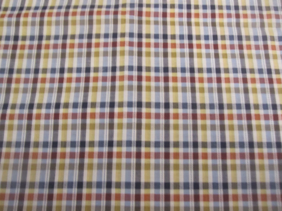 Tela ALGODÓN Poli SEERSUCKER Cuadros Pequeños Multicolor 2yd x 62" Foto 2 de 4