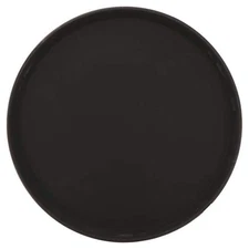 G.E.T. NS-1600-BK BPA-Free Non-Slip Plastic Round Serving Tray, 16", Black