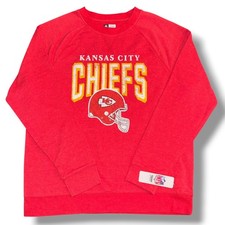 NFL Team Apparel Sweatshirt Mens XL Red Kansas City Chiefs Distressed Graphic