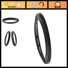 43mm to 49mm Step-Up Filter Adapter Ring for UV, ND, CPL - All Lens Compatible