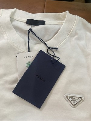 Prada New Off-White Logo T-Shirt XL NWT