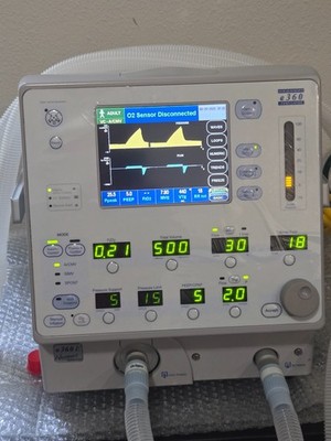NEWPORT E360 VENTILATOR (DEMO UNIT) ONLY 30.7 HOURS OF WORK