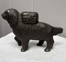 Antique Cast Iron AC Williams? Dog Bank ST BERNARD/NEWFOUNDLAND (1A)
