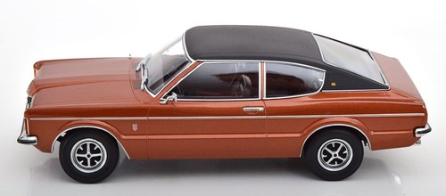 KK Scale 1:18 FORD TAUNUS GXL COUPE VINYL ROOF BROWN METALLIC & FLAT BLACK 1971 - Bild 3 von 6