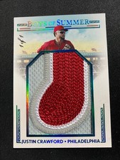 2024 Panini Boys of Summer Justin Crawford Jumbo Prospect Materials HOLO 1/1