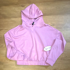All in Motion Women  s Pink Pullover Fleece Hoodie Drawstring Relaxed Fit S