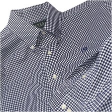 Lauren Ralph Lauren Classic Fit Non-Iron Blue White Check Dress Shirt 16 34/35