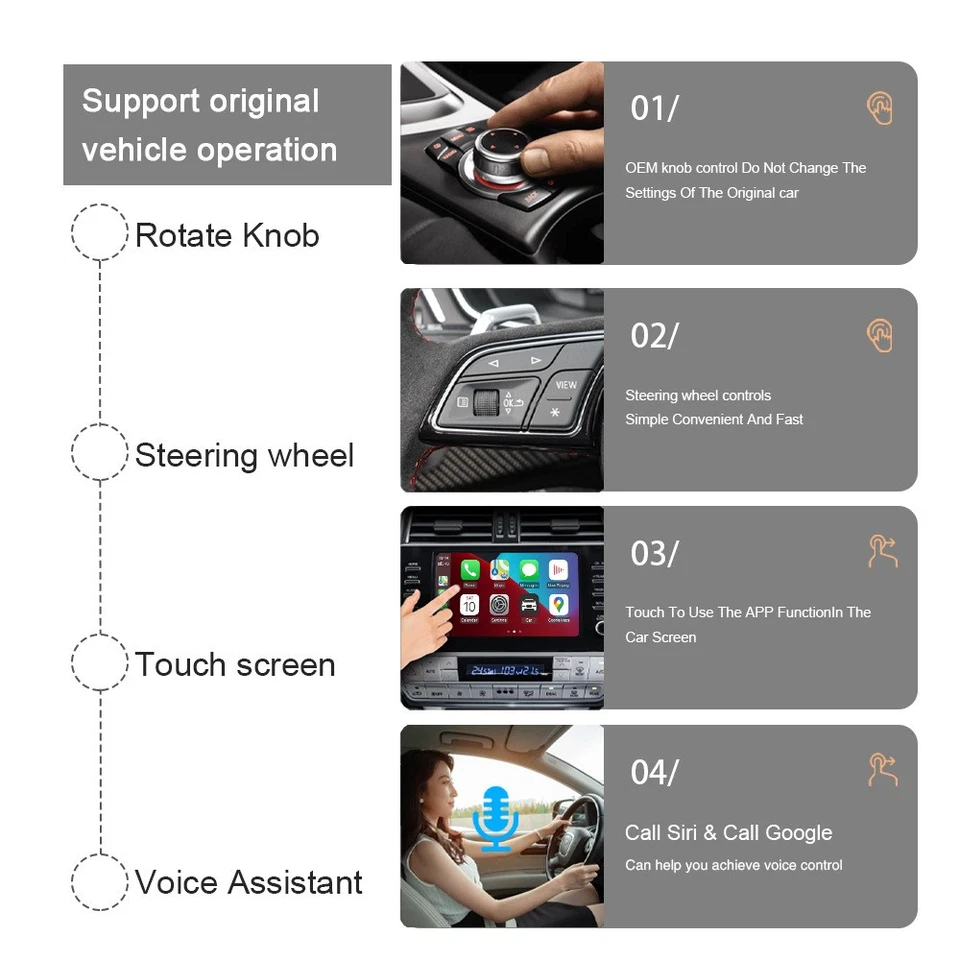 CarPlay Android Auto Adapter - 4GB+64GB Wireless Dongle for Car - Image 4 of 4