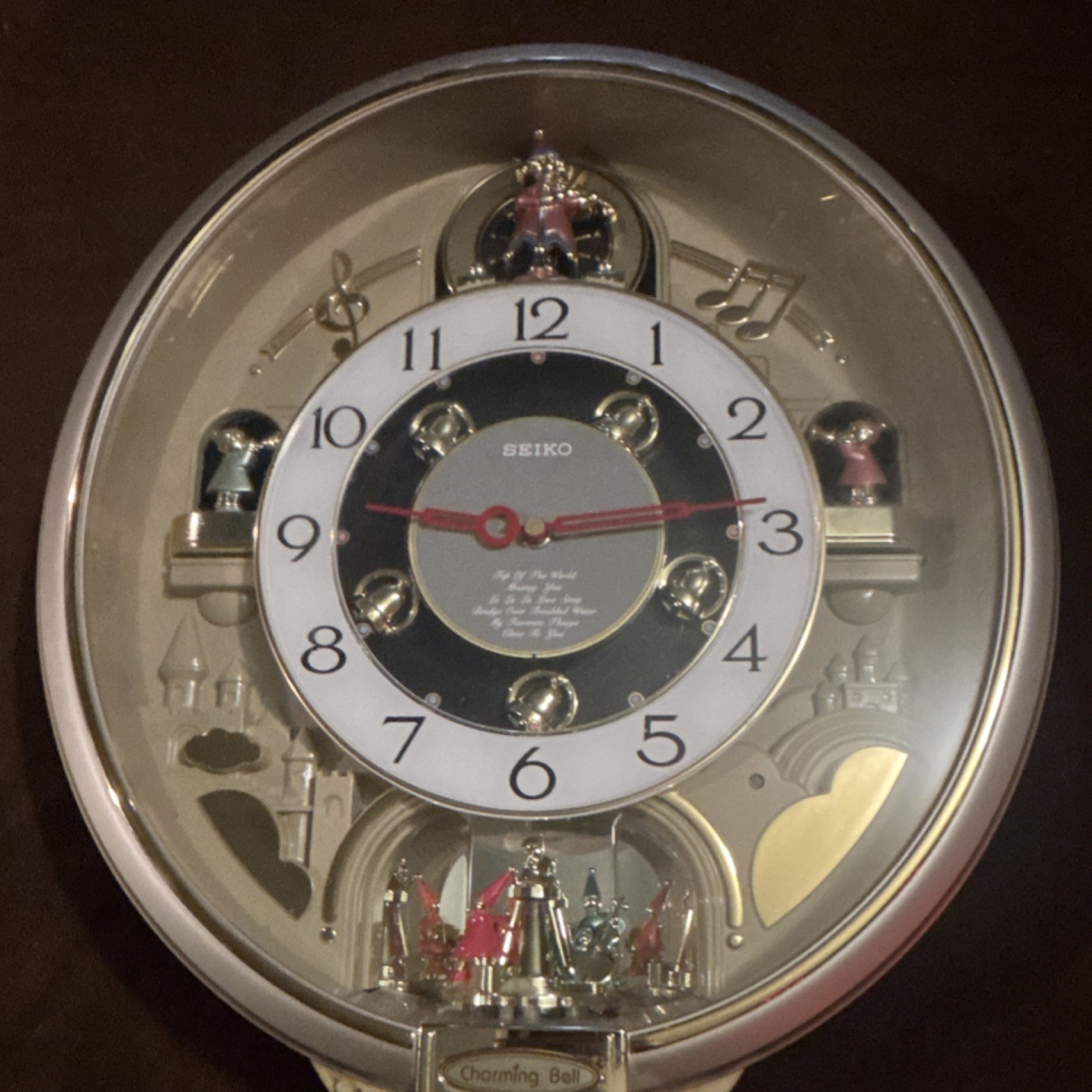 Seiko Musical Wall Clock Quartz Movement Decorative Figures