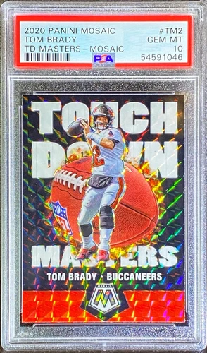 2020 Mosaic Tom Brady Touchdown Masters PSA 10 Prizm Holo Buccaneers Super Bowl