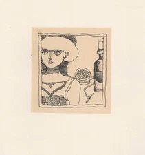 Franco Gentilini - Girl with Jo Jo - 1 Color Lithograph