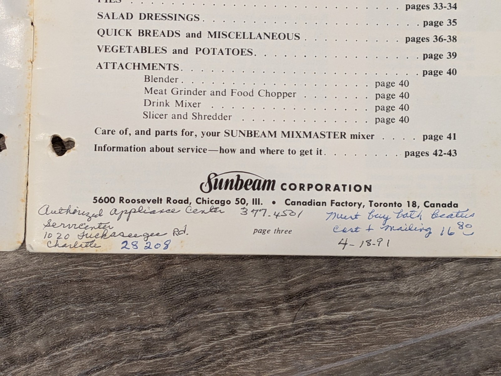 Vintage 1957 Deluxe Sunbeam Automatic Mixmaster Mixer Instruction N Recipe Book