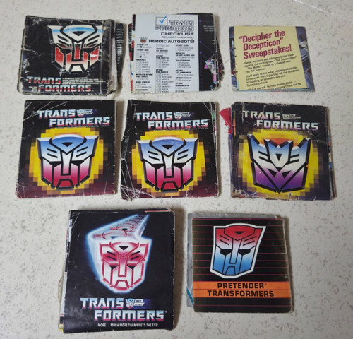 TRANSFORMERS G1 FIGURES CHECKLIST CATALOG POSTER LOT! RARE! 1985-1989
