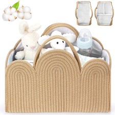 XL Diaper Caddy Organizer for Baby, Durable Cotton Rope Baby Gift Basket,Upgr...