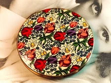 Colourful floral Vintage Powder Compact: Makeup Mirror-201