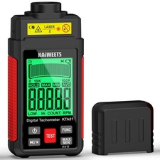 Non RPM Tachometer with Reflection Tape, 10-99999 RPM High Accuracy Laser Dig...