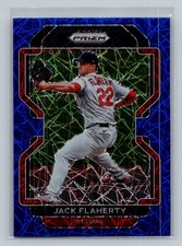 2022 Panini Prizm #206 Jack Flaherty Blue Velocity Prizm