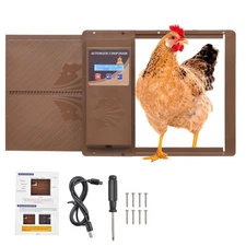 Automatic Chicken Coop Door with Anti-Pinch/Timer/LCD Display