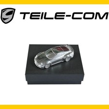 Porsche 911 992 Turbo - Modellauto / Briefbeschwerer, Silber/Chrom