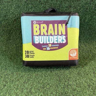 Keva Brain Builders Mind Ware 20 Keva Planks  30 Puzzle Cards