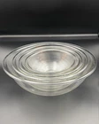 Vintage PYREX Mixing Bowl Set 322 323 325 326 Clear Glass USA Nesting