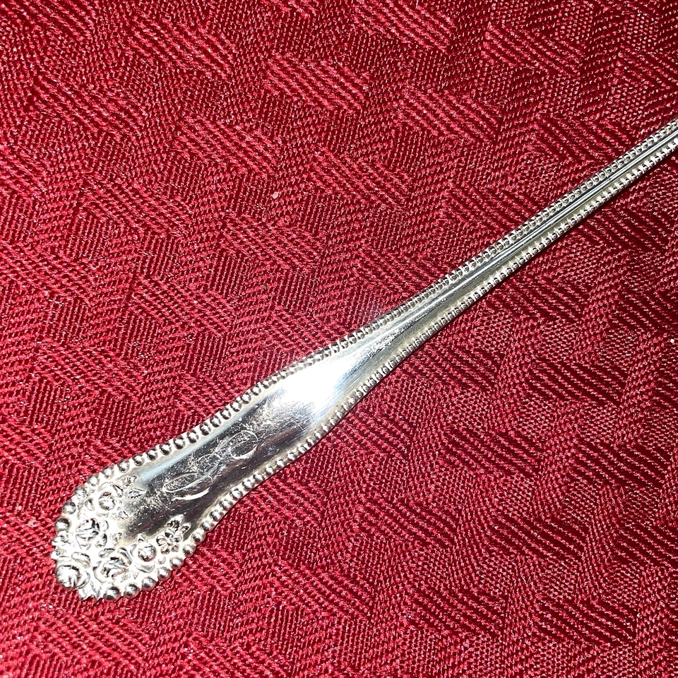 HORQUILLA DE PEPINILLO VINTAGE GORHAM STERLING "LANCASTER" MANGO LARGO Foto 4 de 4