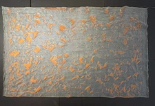 Fortuny MARMO in black, grey & copper- 1 Yard (54x34 inches) #5761