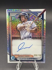 2024 Bowman Chrome - Prospect Autographs Clayton Campbell Choice Refractor /150 