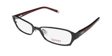 NEW ESPRIT 17368 EYEGLASS FRAME BLACK RECTANGULAR FULL-RIM METAL  PLASTIC 538