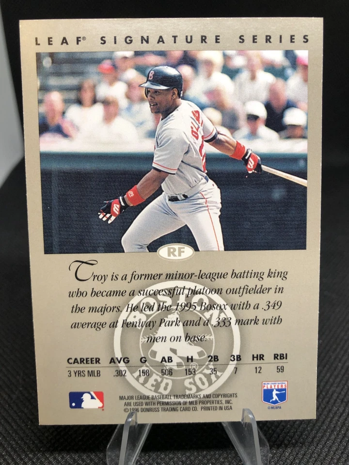 Troy O'Leary - AUTOGRAPH - BRONZE - 1996 Leaf Signature Series #NNO - Image 2 of 2