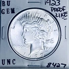 1923 P BU GEM PEACE SILVER DOLLAR UNC MS+++ U.S. MINT RARE COIN 8427