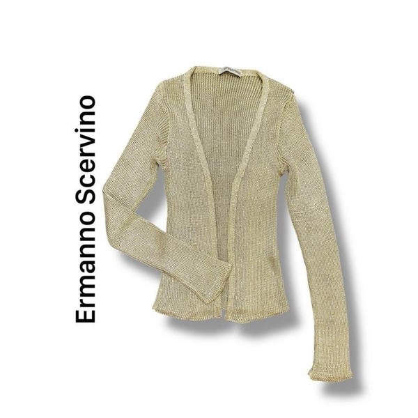 Women Ermanno Scervino Sweater Gold Lurex 34