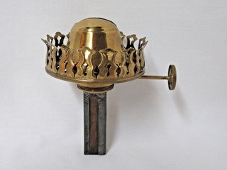 ANTIQUE 1900 NOS #2 BRASS OIL LAMP BURNER W/ WICK GUIDE