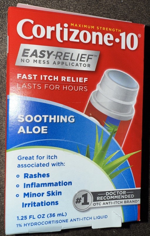 Cortizone-10 Easy-Relief Liquid Roll-On 1% Hydrocortisone Aloe Exp 12/2026