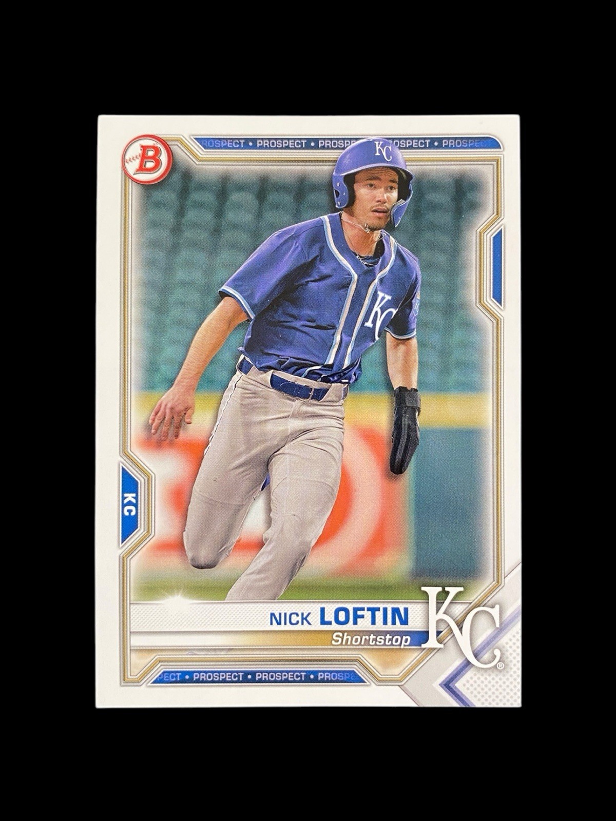 Nick Loftin 2021 Bowman Prospect BP-144 Kansas City Royals MLB Rookie Card