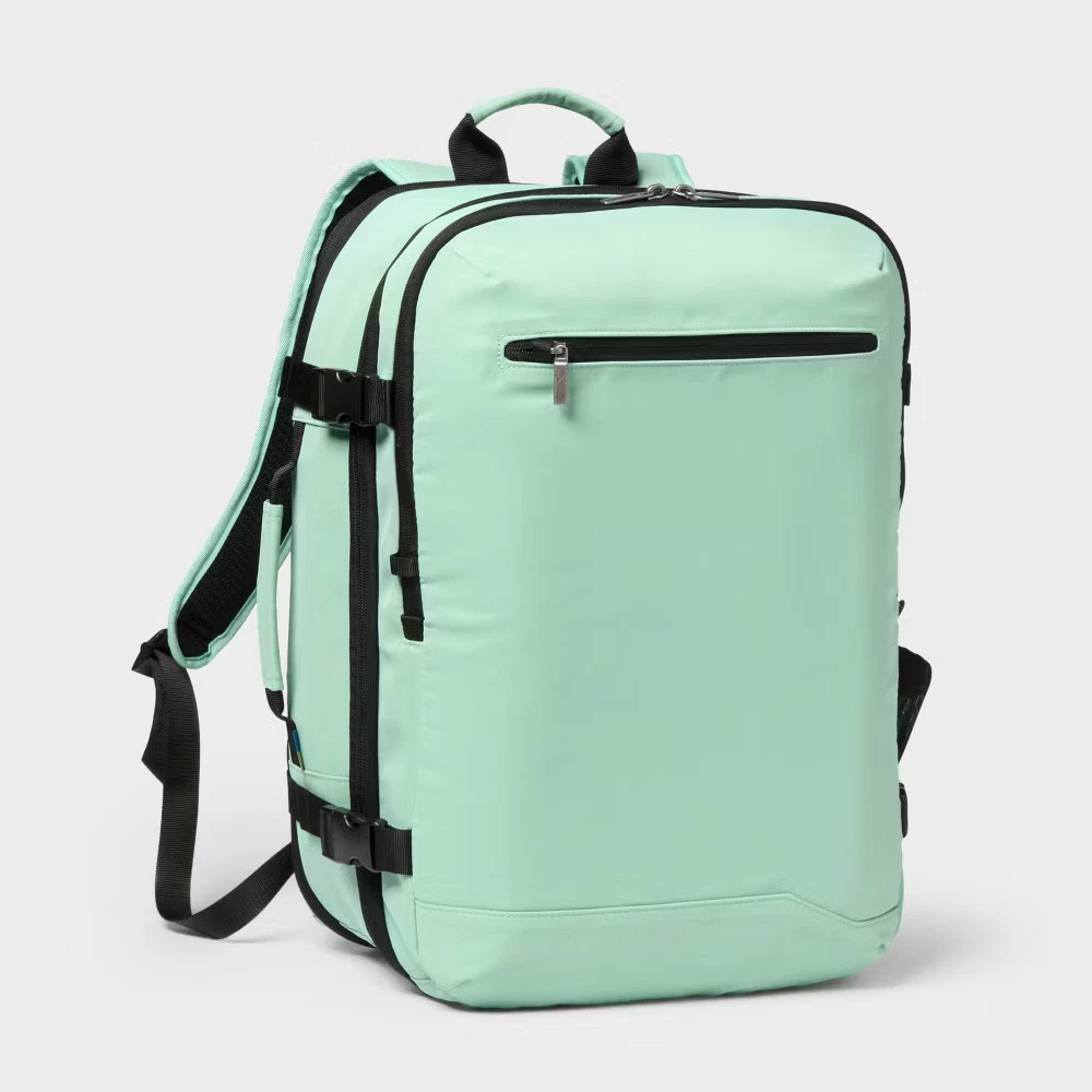 40L Travel Backpack with Expansion - Open Story Sage Green