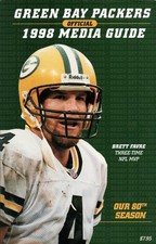 GREEN BAY PACKERS: 1998 Official Media Guide - cover BRETT FAVRE