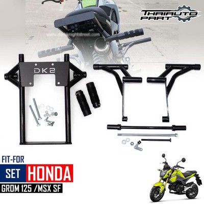 CRASH CAGE + TAIL BAR FLAT BAR MOTORS PRO STUNT PART HONDA GROM MSX SF 2014-2020