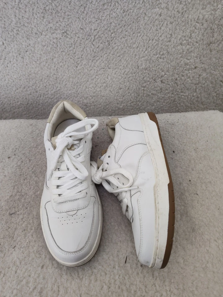 Madewell женщин суда кроссовки 9 М белая кожа шнурует вверх низкий верхний комфорт обувь - Изображение 4 из 4