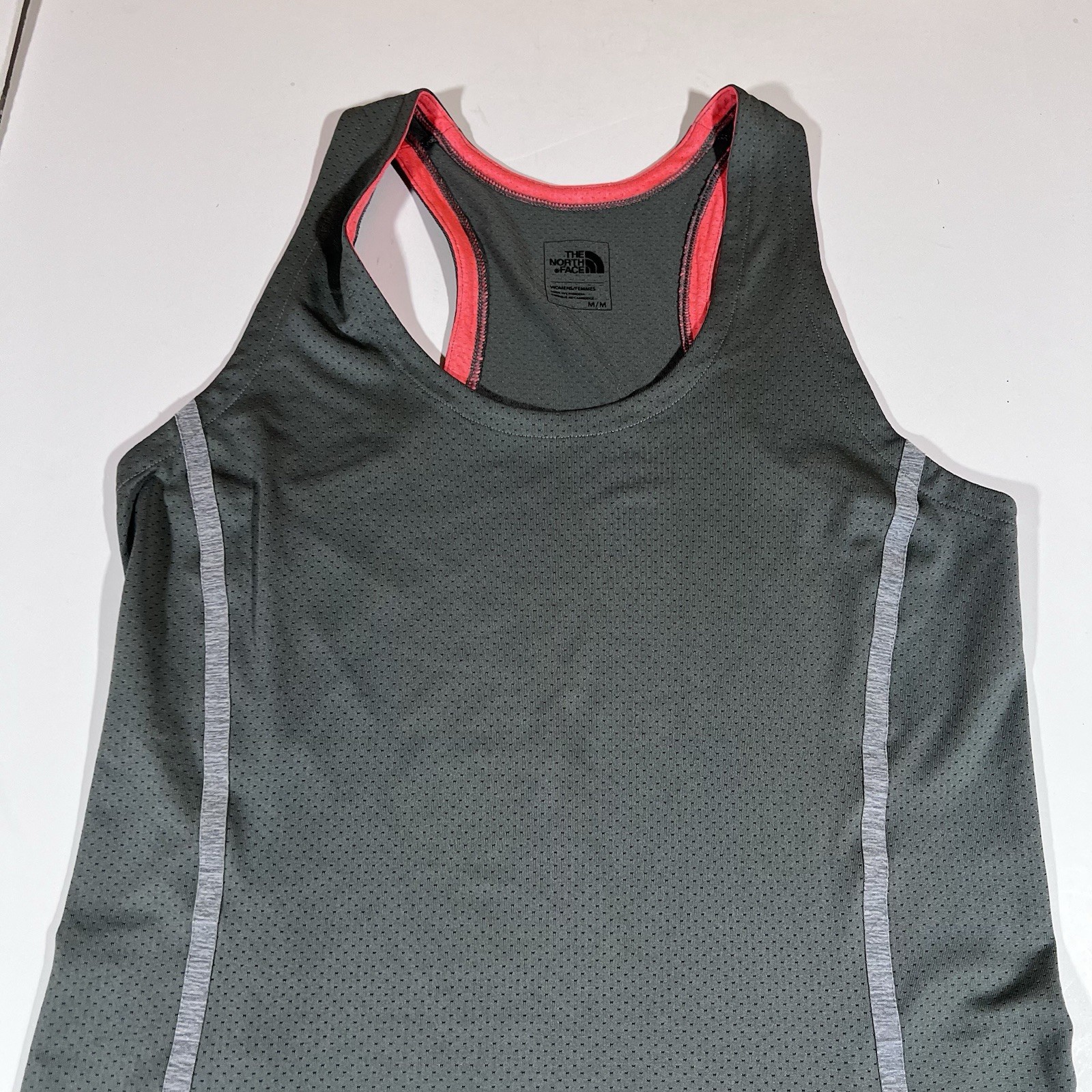 The North Face Racerback Grey Pink Tank Top Shirt Women's Size Medium thumbnail 3