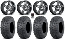 ITP SS212 15" Wheels Black 30" Terra Hook Tires Ranger 1500 & Xpedition