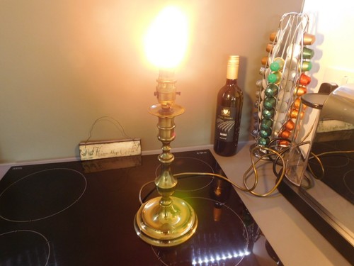 Fab Vintage Solid Brass Table Lamp 31cm - Picture 3 of 9