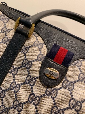 P*e様 GUCCI グッチ ドクターズ バッグ Authentic Vintage GUCCI Blue Web Stripe Ophidia Doctors Bag | eBay