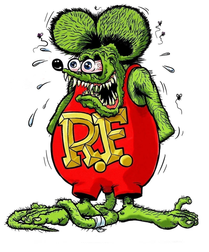 Rat fink sticker rat rod hot rod skate cell laptop bumper vinyl decal